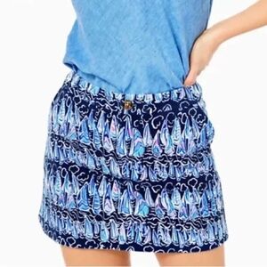 Lilly Pulitzer Blue and White Skort